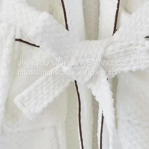 China Supplier 100% Cotton Jacquard Weave Terry Bathrobe thumbnail-1