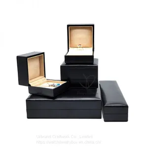 Unique Hot Sale Custom Brand PU Leather Jewelry Set Box Plastic Gift Box for Necklace Ring Pendant Bracelet Jewelry thumbnail-1