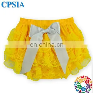 Wholesale Baby Ruffled Bloomers Lace Baby Girl Bloomers,solid Color Baby Diaper Cover thumbnail-3