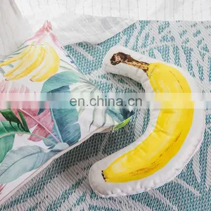 High Quality Decorative Custom Cartoon Fruit Banana Shaped Pillow Plush Doll Children Toy Sofa Pillow thumbnail-6