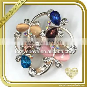 Vintage Jewelry Wedding Diamante Brooches Pins Antique Women Garland Brooches for Sale FB-048 thumbnail-1