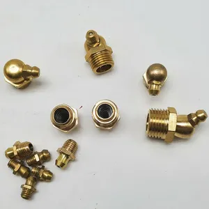 Brass Straight Grease Fitting M8x1mm Metric Thread Hydraulic Grease Fitting thumbnail-4