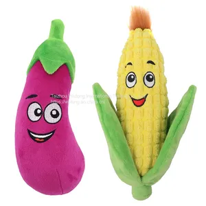 Bite Resistant Custom Interactive Corn Plush Pet Chew Squeaky Dog Toys thumbnail-5