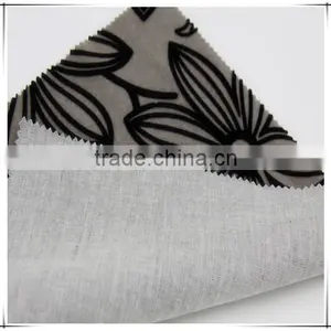 100%polyester Flower Pattern Flocked Shiny Velvet Fabric thumbnail-3