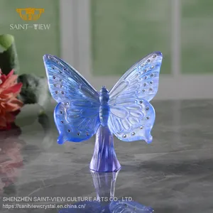 SAINT VIEW 2022 Spring Crafts Desktop Modern Decor Crystal Art Carving Souvenir Butterfly Ornaments for Living Room thumbnail-3
