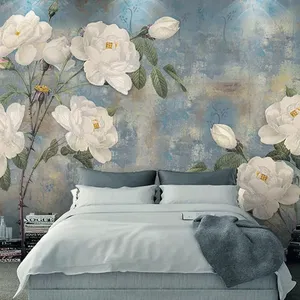 China Manufacturer Flower Designs Custom Size 3D 5D Wallpaper For Home Decoration Mural Wall Paper Drop Ship thumbnail-4