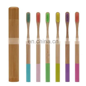 New Products Eco Friendly Round Handle Bamboo Toothbrush Manufacturer thumbnail-1