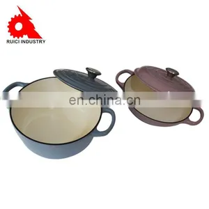 Eco-Friendly High Quality Enamel Pink Cast Iron Cookware thumbnail-5