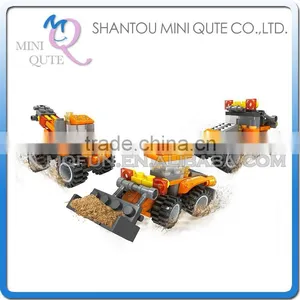 Mini Qute DIY Boy Engineering Bulldozer Pushdozer Vehicle Truck Action Figure Plastic Building Block Educational Toy NO.25209 thumbnail-1