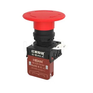 Ip65 22mm Plastic Large Surface Head 20a 1NO 1NC Emergency Switch Self Locking thumbnail-1