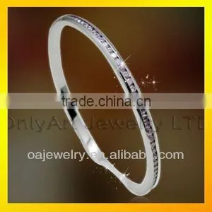 Wholesale Wedding Gift Hot Sell Stainless Steel Bracelets With Purple Crystal thumbnail-1