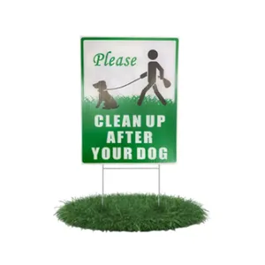 PP Corrugated Dog Waste Sign – Please Clean Up After Your Dog thumbnail-3