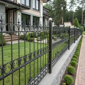 Luxury Aluminium Wrought Iron Louver Slat Fence Panels for Outdoor Garden Decoration thumbnail-4