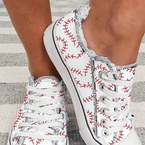 Camel Retro Jacquard PU Leather Patchwork Casual Sneakers Four Leaf Clover Camouflage Print Lace-up Flat Shoes Wholesale Fashion Sneakers thumbnail-3