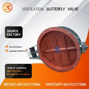 Manual and Electric Ventilation Butterfly Valve, Pneumatic Louvered Cold Air Damper thumbnail-2