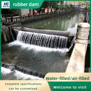 Small River Channel Water Retaining Dam, Ecological Weir Dam, Landscape Water Filling Steel Wire Frameless Integrated Slope Rubber Dam thumbnail-3