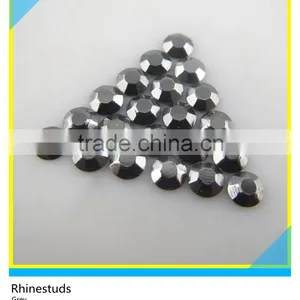 Iron On Aluminum Loose Rhinestuds 3mm Grey Hotfix Metal Octagon Rhinestone thumbnail-1