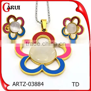 China Stainless Steel Jewelry Factory Wholesale Brazilian Costume Jewelry Set thumbnail-1