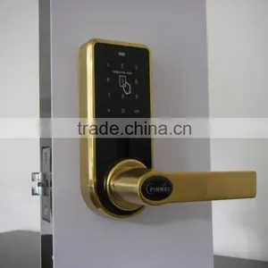 OSPON Touchscreen Digital Latch Bolt Door Lock,Gold Color thumbnail-1