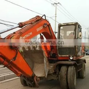 Hitachi Used Excavator EX100WD For Sale Hitachi Wheel Excavator Ex100WD Also Ex100WD-1 thumbnail-2