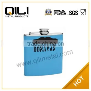 18/8 304 FDA and LFGB High Quality Pink Hip Flask thumbnail-1