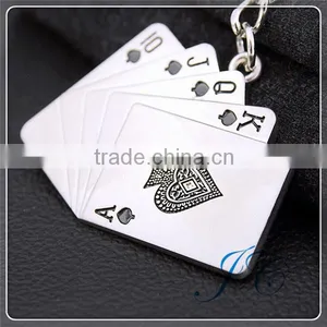 Hot Sale Custom Poker Zinc Alloy Acrylic Keychain For Promotion thumbnail-1