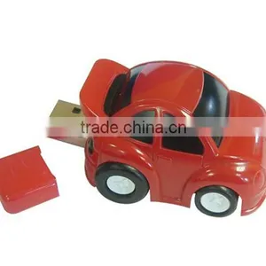 Plastic Micro Car Shaped Drive Usb 2.0 Red Yellow Blue Color thumbnail-2