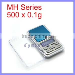 MH-500 Scale 500g/0.1g High Precision Blue LCD Pocket Weighing Scale thumbnail-1
