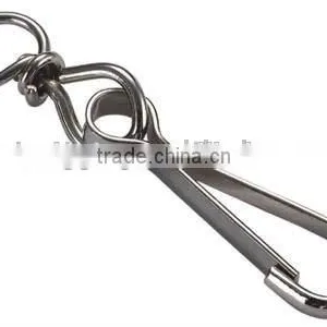 Nikle Plated Smplex Hook With Chain Swivel Ring 4293W 25MM-120MM thumbnail-2