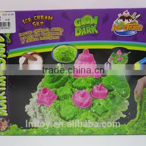 Dark Shining Soft Moving Sand With Light Pen ,cookies ,car,castle & Cake Style thumbnail-1