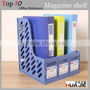 Logo Print Design Plastic Material Foldable Display Rack Assemble Magazine Shelf thumbnail-1