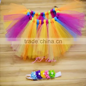 Rainbow My Baby Tutu Set - Pinky PieTutu Set - Birthday Tutu Set thumbnail-4