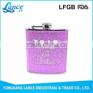 Customer Logo Printed Wholesale Bottle of Red Wine Hip Flask thumbnail-1