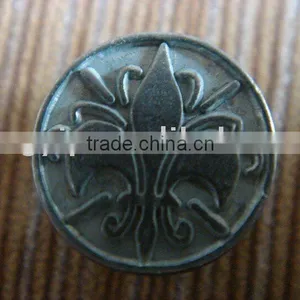 10mm Embossed Metal Fancy Rivet Shank Button for Bag thumbnail-1