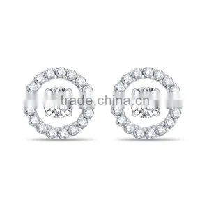 China Wholesale Sterling Silver White Cubic Zirconia Dancing Diamond Jewelry Set thumbnail-3