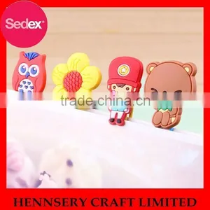 High Quanlity Soft Rubber Custom Shaped Paper Clip thumbnail-5