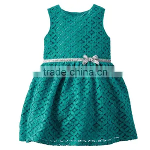 Summer Baby and Girl's Woven Cotton Sleeveless Lace Dress thumbnail-2