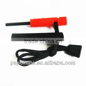 New Style Magnesium Flint Stone Fire Starter With Whistle and Blade thumbnail-1