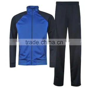 Tracksuit/Training Suit/Jogging Suit Made of 100% Polyester Tricot 220 Gsm in Blue/Black Colors thumbnail-1