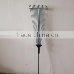 15 Teeth Telescope Handle Steel Garden Rake thumbnail-1