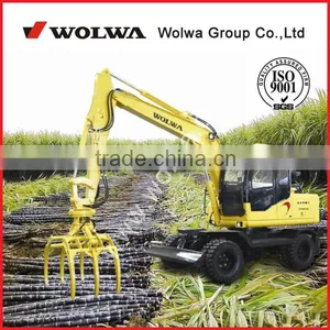 Wheel Excavator With Grabber 8 Ton Excavator for Grabbing Sugarcane DLS880-9AG thumbnail-2