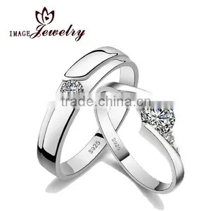 China Factory Wholesale a Little cz Diamond Heavy Plain Ring 925 Sterling Silver Jewelry thumbnail-1