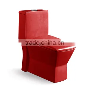 Female Washdown Porcelain One Piece Red Colored Toilet 240 thumbnail-1