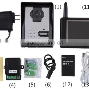Hot Sales 2.4GHz Digital Frequency Hopping and Encryption Technology Wireless Peephole Camera With Lcd Screen thumbnail-5