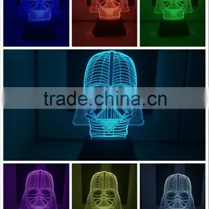 Custom New Style 8 Function Christmas Acrylic 3d Optical Illusions Led Night Lights Controller Christmas Decorations thumbnail-3
