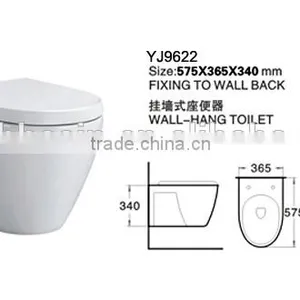 YJ9622 Ceramic Bathroom Save Spaces Wall Hung Toilet/WC/ Water Closet thumbnail-1