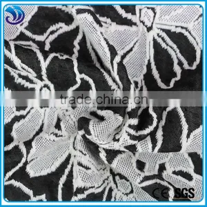 New Product Knit Jacquard Soild Dyed Soft Cotton Polyester Spandex Fabric Flower Design thumbnail-2
