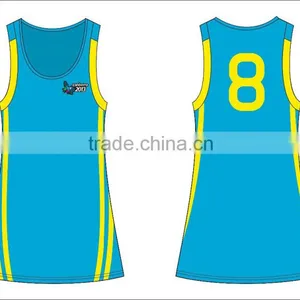 Wholesale Custom Sublimation Cheap Netball Jersey/ Netball Wear Netball Dress thumbnail-1