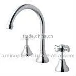 Amico Deck Mounted Double Handle Bathtub Mixer Faucet thumbnail-1