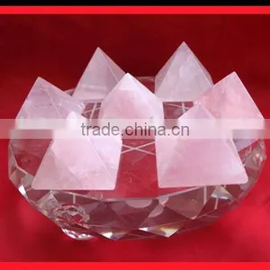 Natural Rose Crystal Pyramid thumbnail-1